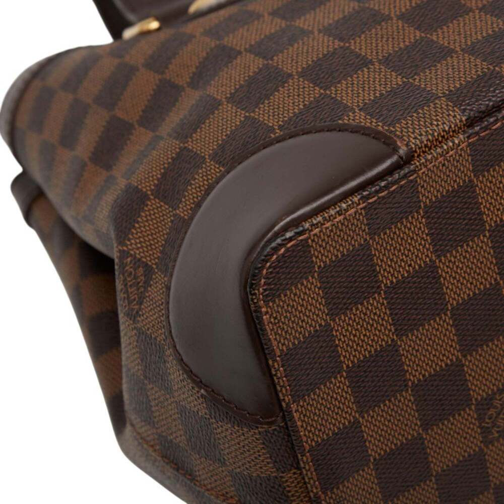 LOUIS VUITTON Authentic Brown Damier Leather Tote Bag - Picture 4 of 12